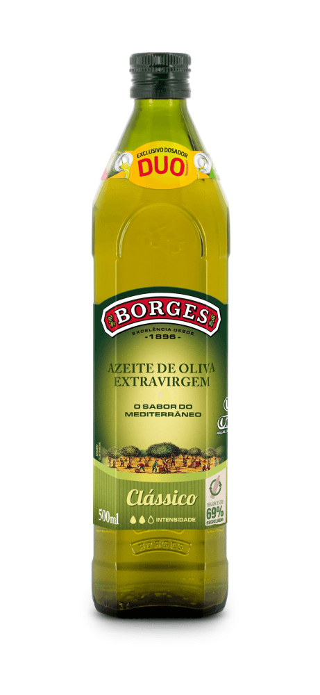 Azeite de Oliva Extra Virgem Clássico Espanhol Borges Vidro 500ml