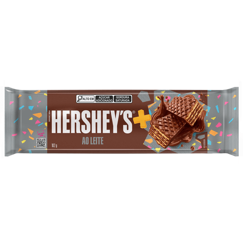 Wafer com Recheio e Cobertura Chocolate ao Leite Hershey's Mais Pacote 102g