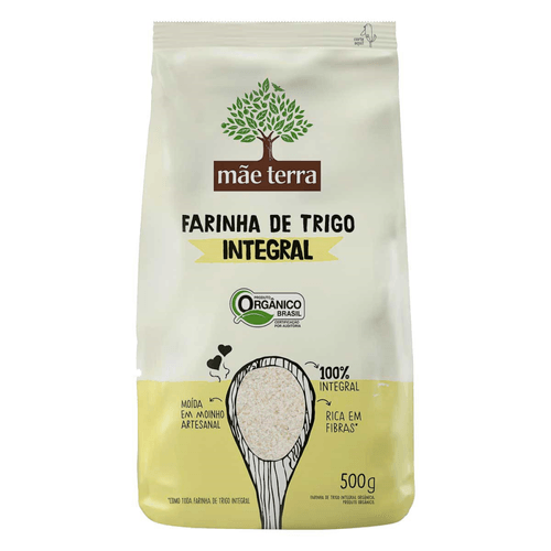 Farinha de Trigo Integral Orgânica Mãe Terra Pacote 500g