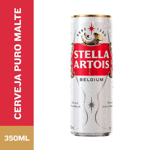 Cerveja Stella Artois Puro Malte 350ml Lata