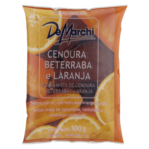 Polpa de Fruta Cenoura, Beterraba e Laranja De Marchi Pacote 100g