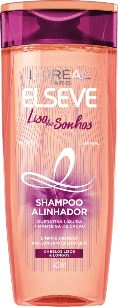 Shampoo L'Oréal Paris Elseve Liso Dos Sonhos, 400Ml