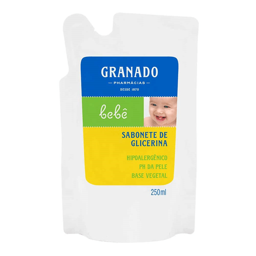 Sabonete Líquido de Glicerina Tradicional Granado Bebê Sachê 250ml Refil