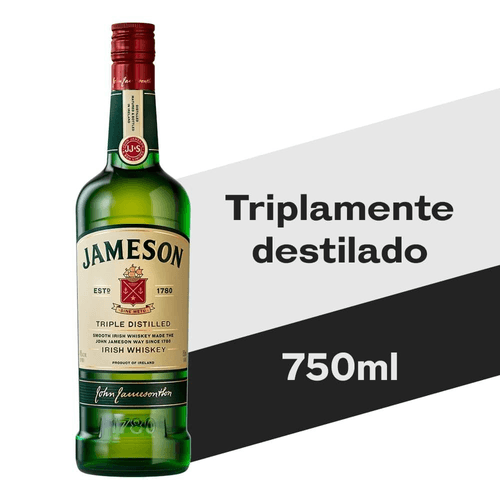 Whisky Irlandês Tridestilado Jameson Garrafa 750ml