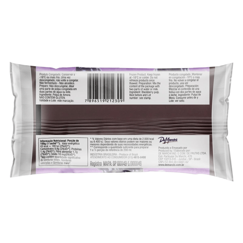Polpa de Fruta Amora De Marchi Pacote 100g
