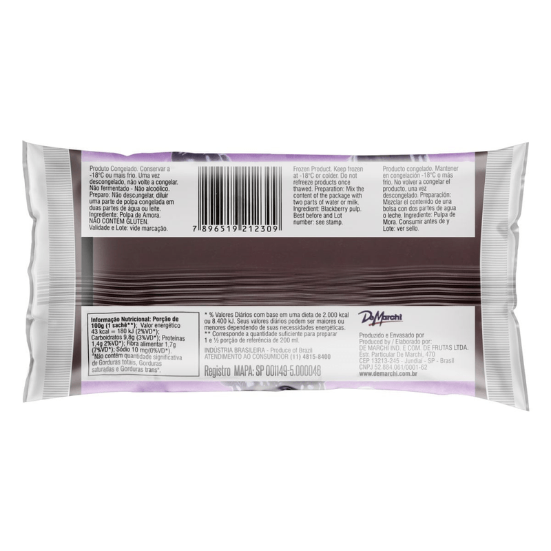 Polpa-de-Fruta-Amora-Congelada-De-Marchi-Pacote-100g