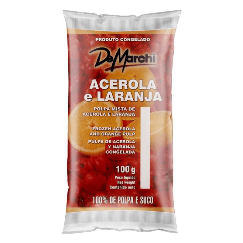 Polpa-de-Fruta-Mista-Acerola-e-Laranja-Congelada-De-Marchi-Pacote-100g