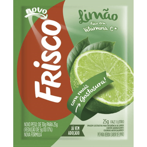 Refresco em Pó Limão Frisco Pacote 25g