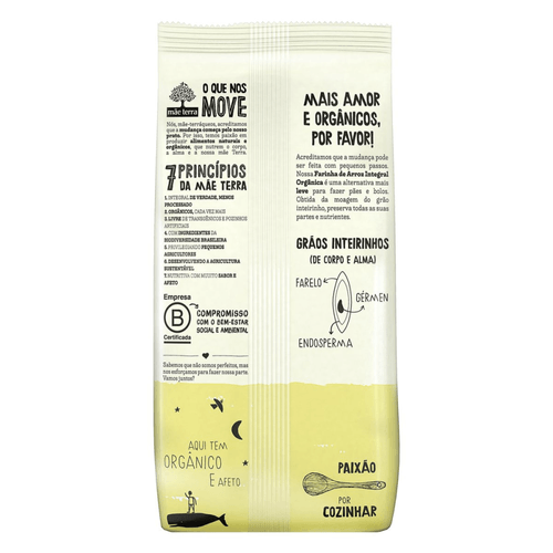 Farinha de Arroz Integral Orgânica Mãe Terra Pacote 200g