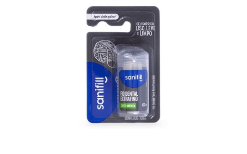 Fita Dental Sanifill Sabor Menta 125 metros – Leve Mais, Pague Menos