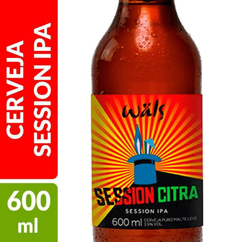 Cerveja Wäls Session Citra, Puro Malte, 600ml, Garrafa