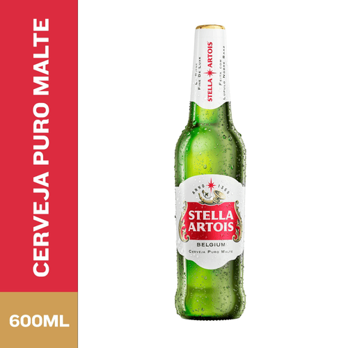 Cerveja Puro Malte Stella Artois Garrafa 600ml