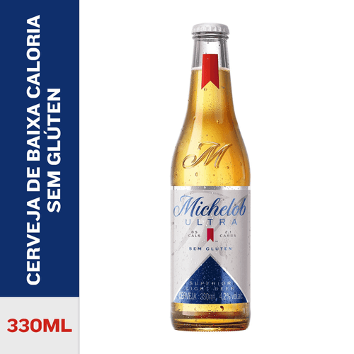 Cerveja de baixa caloria Michelob Ultra Sem glúten Long Neck 330ml