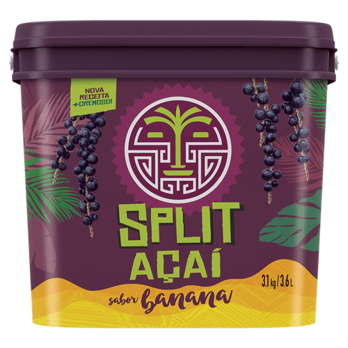 Sorbet Banana Split Açaí Balde 3,6l