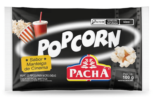 Pipoca para Microondas Pop Corn Pachá Sabor Manteiga de Cinema 100g