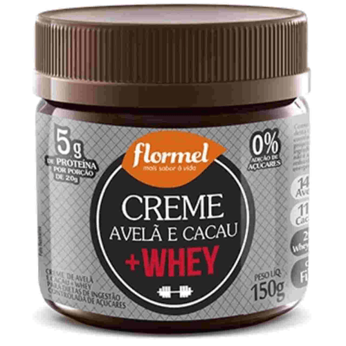 Creme Avelã Flormel Com Cacau + Whey Zero Açúcar 150g