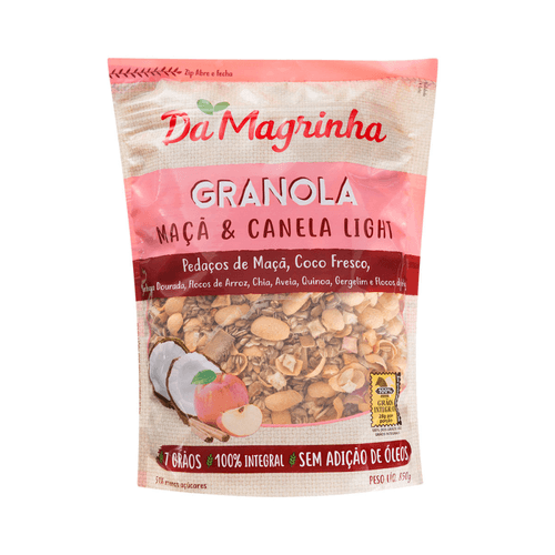 Granola 100% Integral da Magrinha Maça e Canela 850g