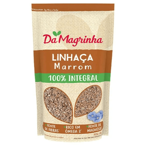 Linhaça Marron 100% Integral Da Magrinha Pacote 200g