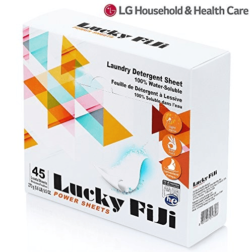 Folhas Detergentes para Roupas Lucky Fiji Power Sheets 45 Unidades