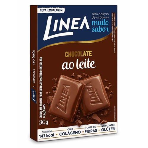 Chocolate Linea Zero Açucar Ao Leite Tablete 30 G