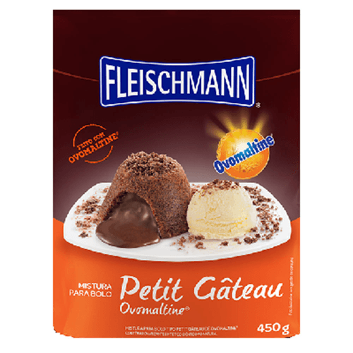 Mistura para Bolo Fleischmann Petit Gateau com Ovomaltine 450g