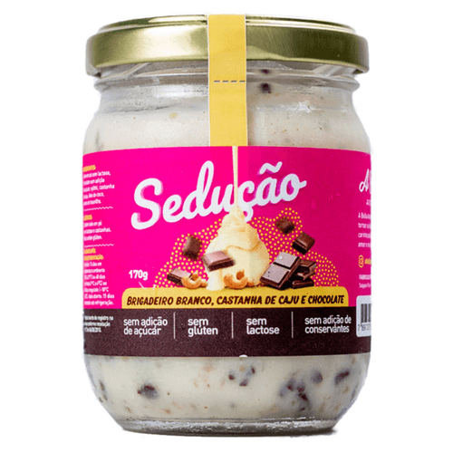 Doce Sedução Brigadeiro Branco e Castanha de Cajú 170g