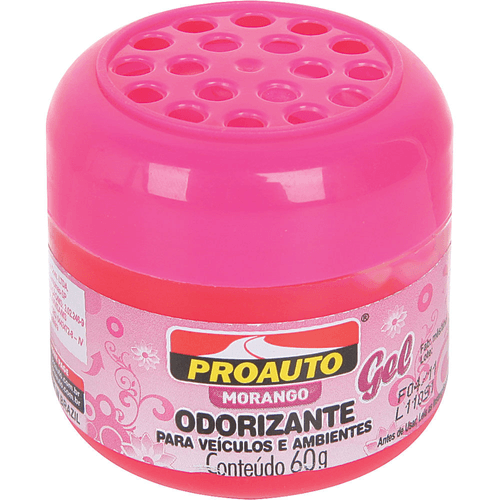 Odorizador de Automóveis/Ambientes em Gel Morango Breeze Proauto Pote 60g