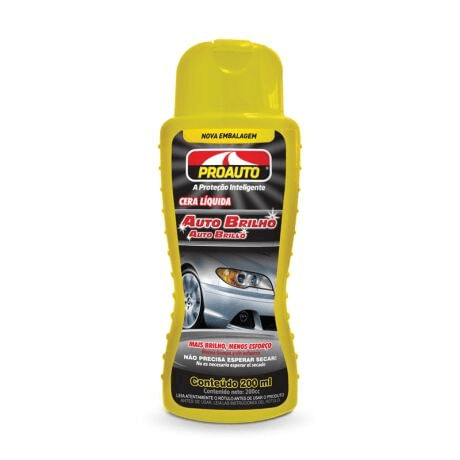 Cera Líquida Automotiva Proauto Auto Brilho Frasco 200 ml