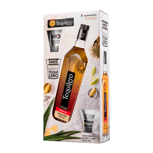 KIT APERIT TEQUILERO 750ML REPSD +2 COPOS SHOT