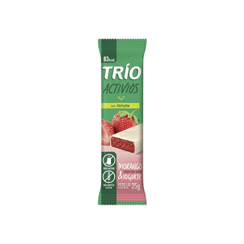 Barra de Cereal Trio Activios Morango com Cobertura de Iogurte 25g