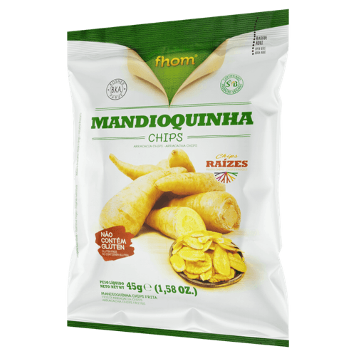 Chips de Mandioquinha Frita Fhom Raízes Pacote 45g