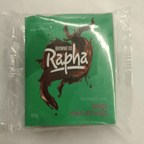 Brownie do Rapha Recheado com Belga Meio Amargo 60G