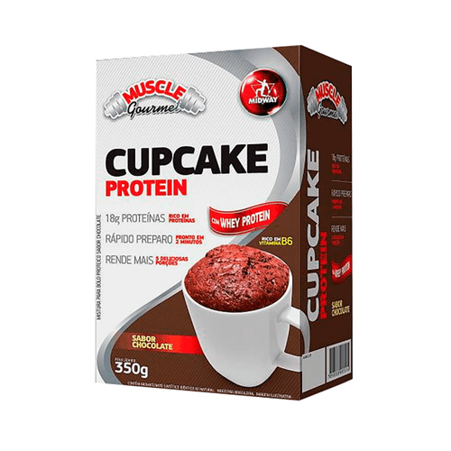 Mistura para Cupcake Protein Midway Chocolate Caixa 350 g