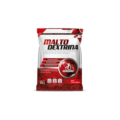 Malto Dextrina em Pó Midway Frutas Tropicais Pacote 900 g