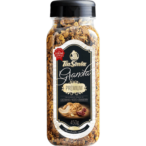 Granola Tia Sonia Premium Castanha, Nozes e Cranberry 450g