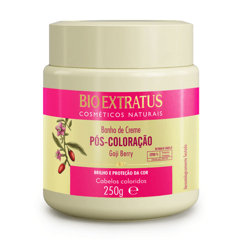 Banho de Creme Bio Extratus Pós Coloração Goji Berry Brilho e Proteção da Cor 250g