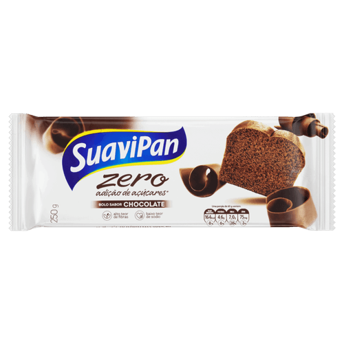 Bolo Suavipan Zero Adição De Açúcares Sabor Chocolate 250g