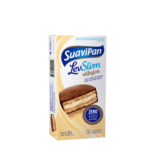 Alfajor SuaviPan LevSlim Ganache de Chocolate Branco 50g