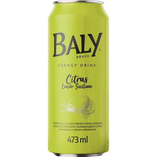 Bebida Energética Baly Citrus Lata 473ml