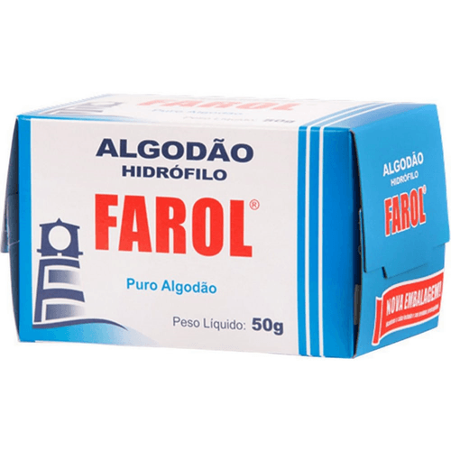 Algodão em Rolo Farol Hidrofilo Caixa - 50g