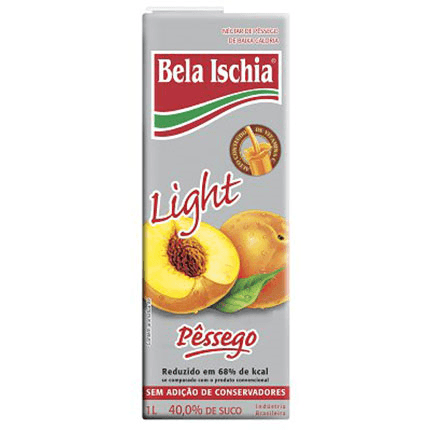 Néctar Misto de Pêssego e Maçã Light sem Adição de Açúcar Bela Ischia Caixa 1l
