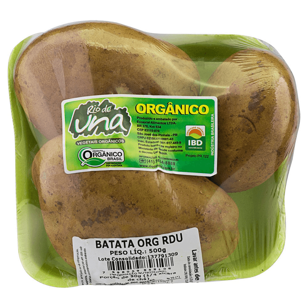 Batata Orgânica RIO DE UNA Bandeja 500g