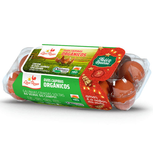 Ovos Caipira Grande Orgânico Label Rouge Bandeja 10 Unidades