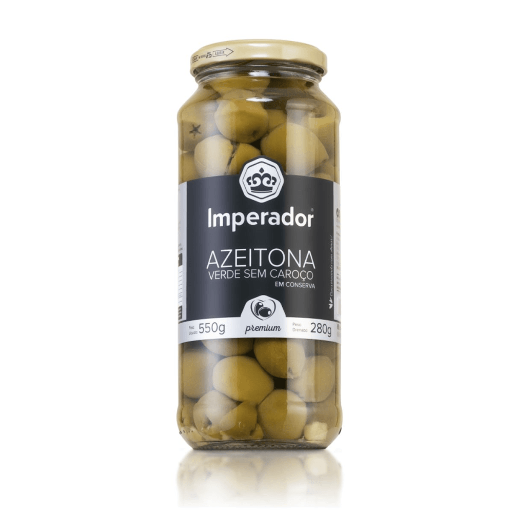 Azeitona Verde Premium Imperador Sem Caroço 280G