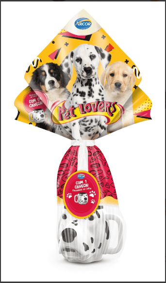 Ovo de Páscoa de Chocolate ao Leite Authentic Games Arcor 100g Vem com Caneca