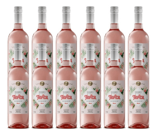 Vinho Rosé Suave Frisante Moscatel Tropical Vinhedos do Vale Garrafa 750ml