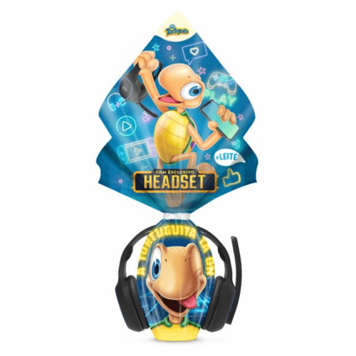 Ovo de Páscoa Chocolate ao Leite Tortuguita Arcor 100g Vem com Exclusivo Headset
