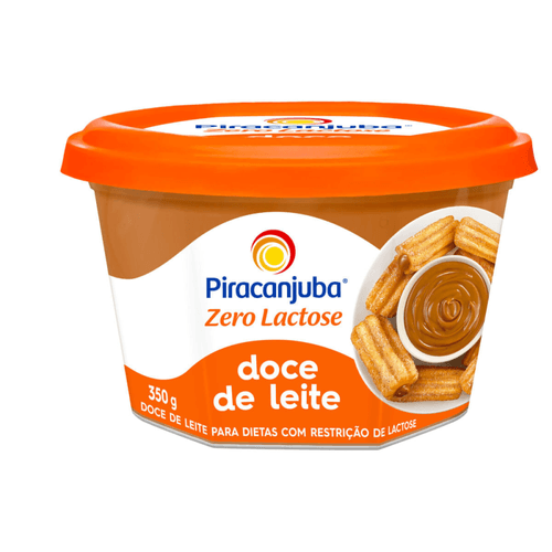 Doce de Leite Zero Lactose para Dietas com Restrição de Lactose Piracanjuba Pote 350g