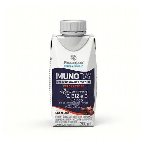 Bebida Láctea UHT Chocolate Zero Lactose Piracanjuba Imunoday Caixa 200ml