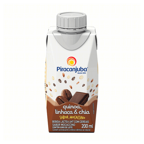 Bebida Láctea Piracanjuba Cereal Chia e Mocaccino 200 ml